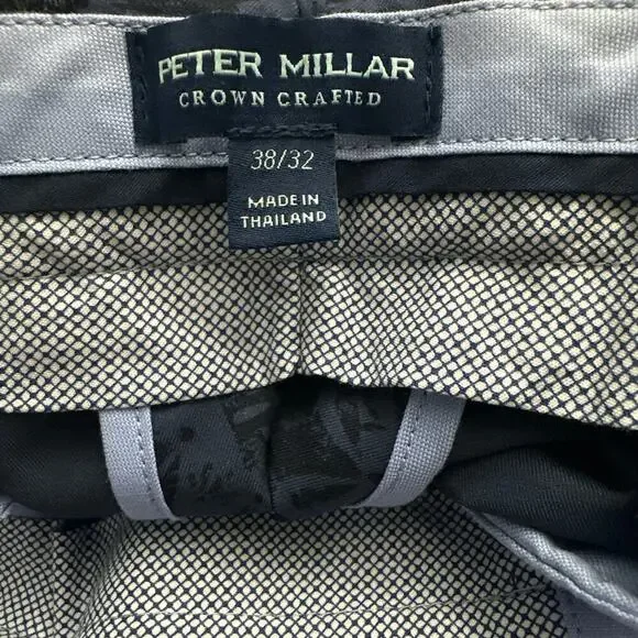 Peter Millar Golf Crown Crafted Performance Trouser Pant 38 x 32 Navy Blue - Picture 3 of 11